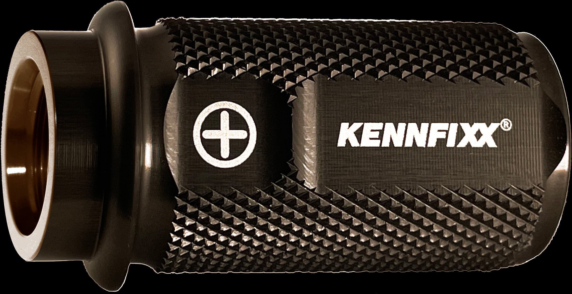 Kennfixx hose marking for hydraulic lines in black.