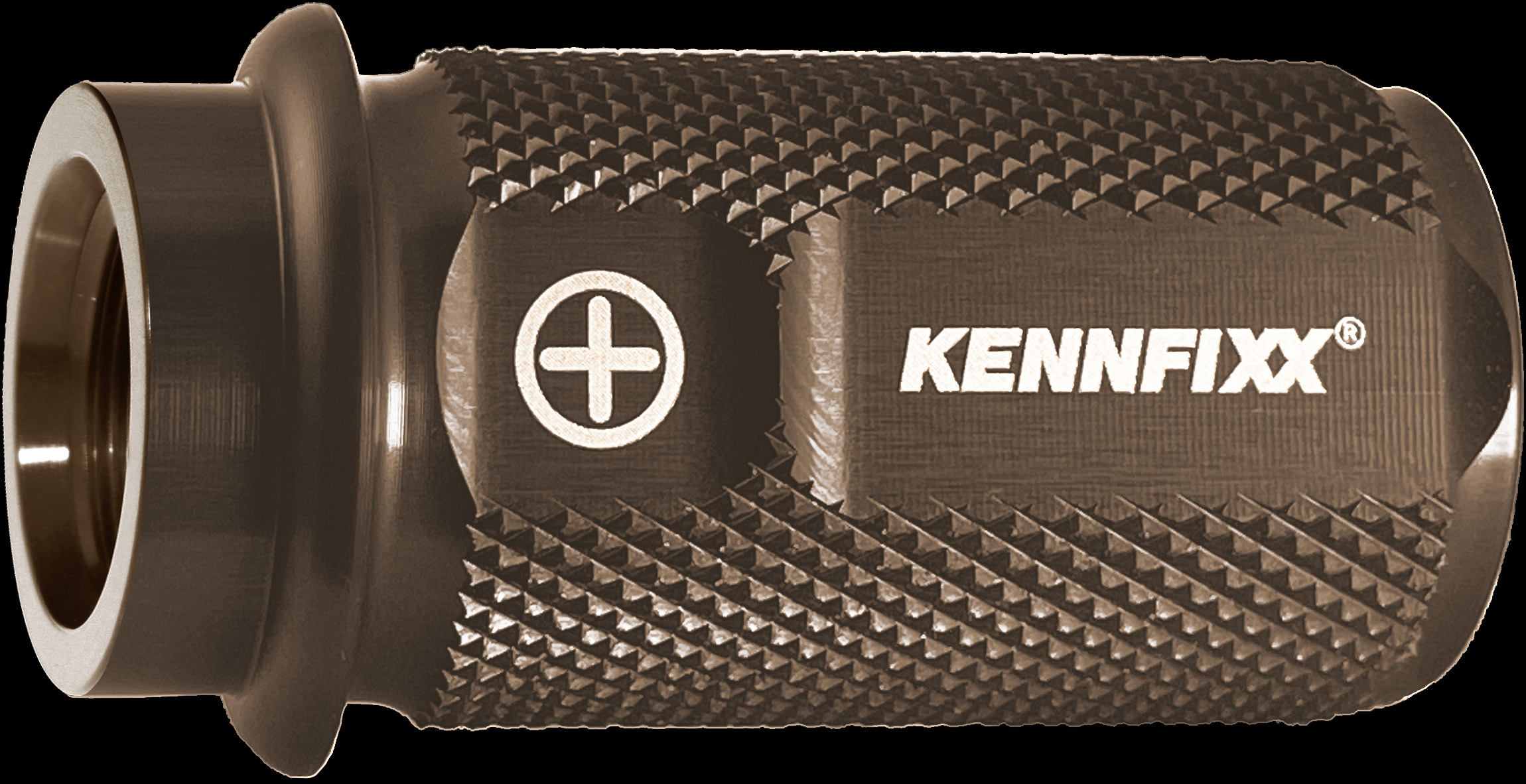 Bronze-colored Kennfixx hose marking for hydraulic lines.